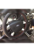 DİKİŞLİ DERİ DİREKSİYON KILIFI NOKTALI DERİ kırmızı DİKİŞLİ FORD FOCUS İÇİN thumbnail 1