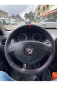 DİKİŞLİ DİREKSİYON KILIFI DAMARLI NOKTALI DERİ KIRMIZI YÜZÜK / DİKİŞ DACIA GRUBU İÇİN thumbnail 2