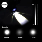 F-323 Q5 Led Lityum Polimer Su Geçirmez Şarjlı Kafa Feneri thumbnail 5