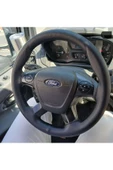 DİKİŞLİ DİREKSİYON KILIFI SİYAH DERİ SİYAH DİKİŞLİ FORD CUSTOM İÇİN - 1