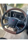 DİKİŞLİ DİREKSİYON KILIFI KAHVE/SİYAH DERİ SİYAH DİKİŞLİ SCANİA TIR KAMYON İÇİN - 2