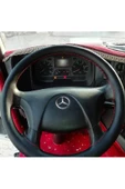 DİKİŞLİ DİREKSİYON KILIFI DAMARLI DERİ KIRMIZI DİKİŞLİ MERCEDES KAMYON TIR OTOBÜS thumbnail 1