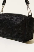 Taşlı Mini El Çantası Siyah Siyah thumbnail 3