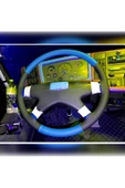 DİKİŞLİ DİREKSİYON KILIFI SİYAH MAVİ DERİ SİYAH DİKİŞLİ BMC BELDE 260CBB OTOBÜS İÇİN - 1