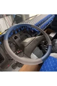 DİKİŞLİ DİREKSİYON KILIFI MAVİ/GRİ DERİ SİYAH DİKİŞLİ IVECO KÜÇÜK KAMYON İÇİN thumbnail 1