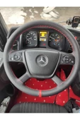 DİKİŞLİ DİREKSİYON KILIFI SİYAH DERİ KIRMIZI YÜZÜK KIRMIZI DİKİŞLİ MERCEDES TIR KAMYON İÇİN thumbnail 1