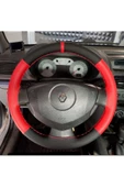 DİKİŞLİ DİREKSİYON KILIFI SİYAH/KIRMIZI DERİ KIRMIZI YÜZÜK/DİKİŞLİ renault 2007 sonrası thumbnail 1