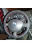 DİKİŞLİ DİREKSİYON KILIFI SİYAH DERİ KIRMIZI DİKİŞLİ FIAT DOBLO İÇİN thumbnail 3
