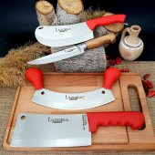 Lazbisa Mutfak Ve Kurban Satır Bıçak Seti 4lü Yatağan - 1