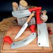 Lazbisa Mutfak Ve Kurban Satır Bıçak Seti 4lü Yatağan - 3