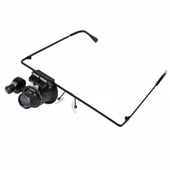 Gözlük Model 20x16mm Optik Lens Led Işık Monoküler Büyüteç - 3