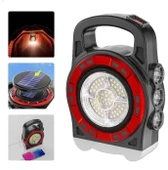 P-6678c Dış Mekan Solar Şarj Işığı Çok Fonksiyonlu Projektör Hazine Güçlü Işık El Feneri thumbnail 1