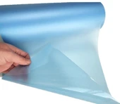Parlak Simli Görünüm Mavi Renk Yapışkanlı Folyo 30 Cm 1 Metre - 2