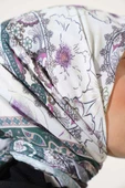 Çiçekli Paisley Desen Eşarp Acı Kahve - 4
