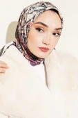 Paisley Desenli Soft Pamuk Eşarp Mürdüm - 2