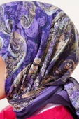Otantik Paisley Desen Eşarp Lila - 4