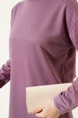 Arma Detaylı Uzun Tunik Magenta - 4