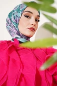 Otantik Paisley Desen Eşarp Mint Yeşili - 1