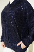 Pul Payet Fermuarlı Ceket Lacivert thumbnail 4