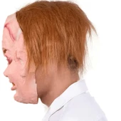 Çaki Maskesi Kahverengi Saçlı Lateks Et Chucky Çaki Maskesi thumbnail 2