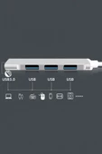 Usb Çoğaltıcı Adaptör Usb 3.0 Çoklu Bağlantı Noktalı Dağıtıcı Seyahat Dock Laptop Pc N - 3