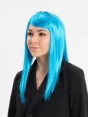 Açık Mavi Renk Uzun Düz Parti Peruğu thumbnail 3