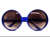 Yuvarlak Yeşilçam 80 Li 90 Lı Yıllar Parti Gözlüğü Retro Mavi Renk thumbnail 2
