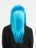 Açık Mavi Renk Uzun Düz Parti Peruğu thumbnail 2