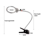 2.5x90 Mm 5x24 Mm Büyüteç, Mandallı Metal Hortumlu Masa Üstü Büyüteç thumbnail 3