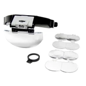 Lens Takmalı 5 Lenslı , Led Lambalı Şapka Tip Büyüteç - 3