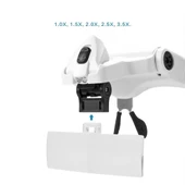 5 Lens 1.0x3.5x, 2led Işıklı  Ile Ayarlanabilir Gözlük Büyüteç9892b2 thumbnail 2