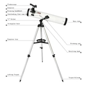 76x700 Profesyonel Uzay Aynalı Teleskopu thumbnail 5