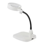 Masaüstü 10x Led Işıklı Büyüteç Okuma El Sanatları Onarım Büyüteç 7765 thumbnail 6
