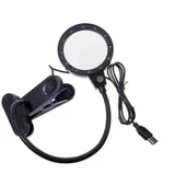 12 Led Clipslı Işıklı Büyüteç,işıklı Masa Lambası Çalışma Lambası - 4