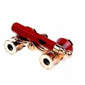 Nefis Işlemeli, Tiyatro / Opera Dürbünü 3x25 Prinç Metal Kaplamalı Retro Kahverengi - 7