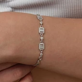 Gümüş Üçlü Baget Taşlı Kadın Bileklik  SL8971 thumbnail 6