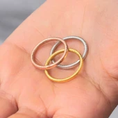 Gümüş 3 Renk Ajda Kadın Yüzük SL7352 thumbnail 3