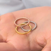 Gümüş 3 Renk Ajda Kadın Yüzük SL7352 thumbnail 4