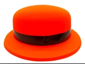 Neon Partisi Turuncu Renk Melon Plastik Parti Şapkası - 1