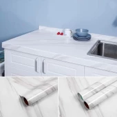 Açık Mermer Desenli Yapışkanlı Kaplama Kağıdı  Büyük Boy 5 Metre thumbnail 5