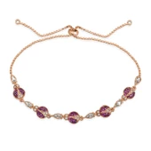 Gümüş Rose Uğur Böcekli Asansör Bileklik SL1549 thumbnail 2