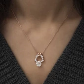 Gümüş Rose Bahar Çiçeği Kolye SL2033 - 2