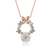 Gümüş Rose Bahar Çiçeği Kolye SL2033 - 1