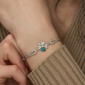 Gümüş Nazarlı Yonca Bileklik SL1999 thumbnail 4