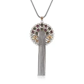 Gümüş Telkari Yakut Zümrüt Renkli Taşlı Kadın Kolye  SL2031 - 1