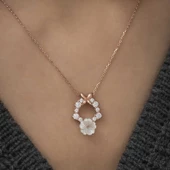 Gümüş Rose Bahar Çiçeği Kolye SL2033 - 3