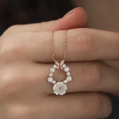 Gümüş Rose Bahar Çiçeği Kolye SL2033 - 4