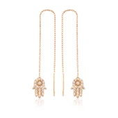 Gümüş Zincirli Fatma Ana Eli Küpe SL2158 thumbnail 2