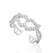 Gümüş Nazarlı Melek Kanadı Bayan Yüzük SL2571 thumbnail 2