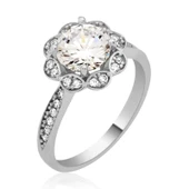 Gümüş Tek Taş Bayan Yüzük  SL2712 thumbnail 2